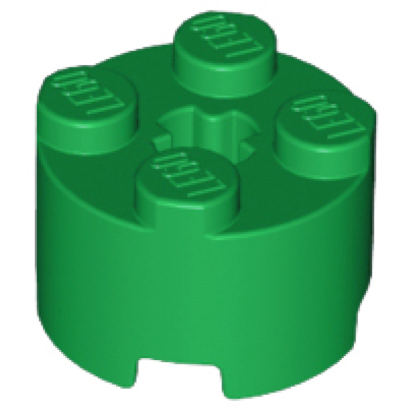 Steen, Rond 2x2 Green